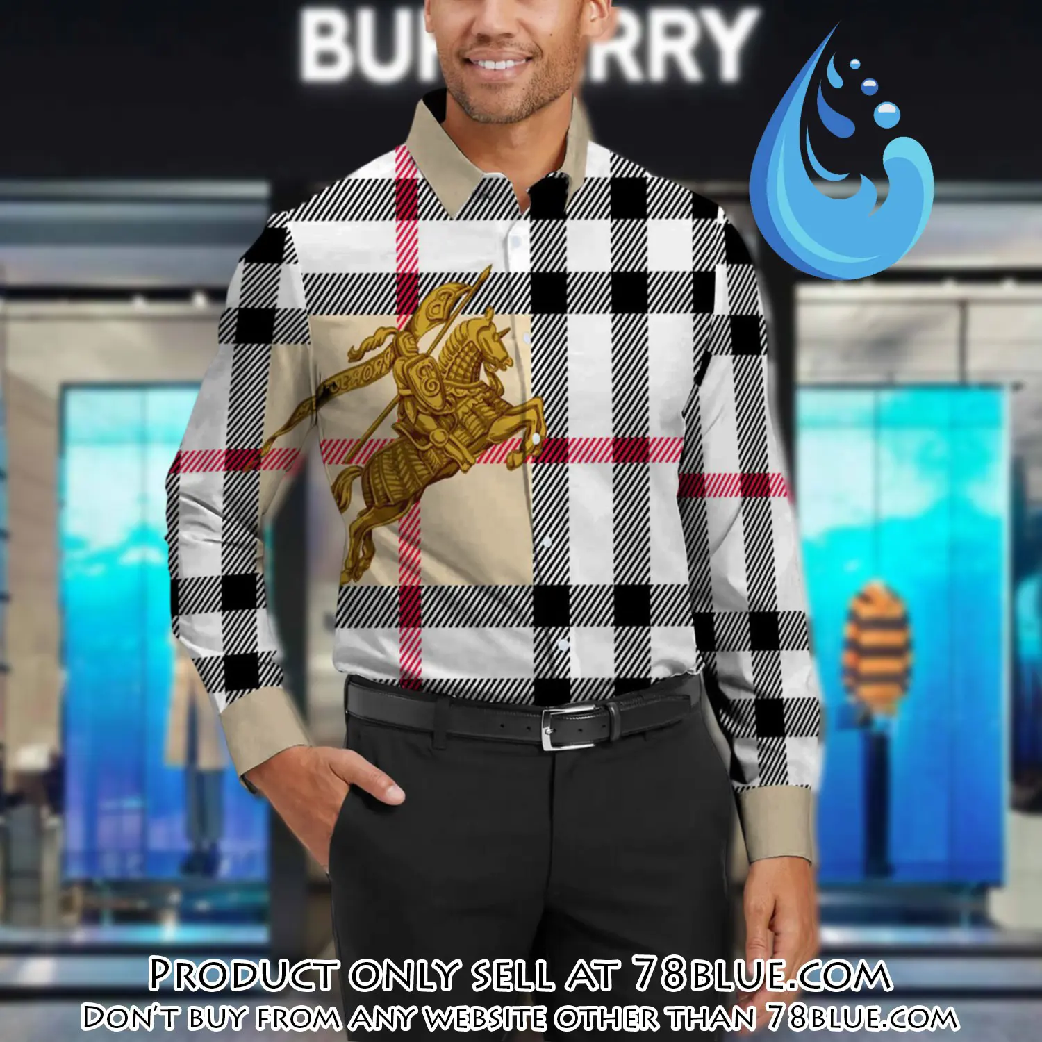 Burberry long sleeves button down shirt for elegant men lsb1003 78b1714280